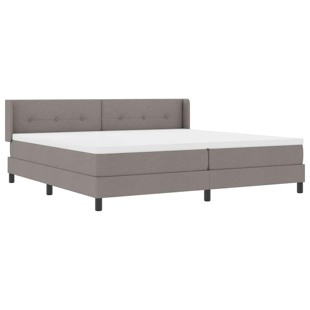 Postel s boxspringem s matrací s čelo Taupe 200 x 200 cm textil - obrázek 6
