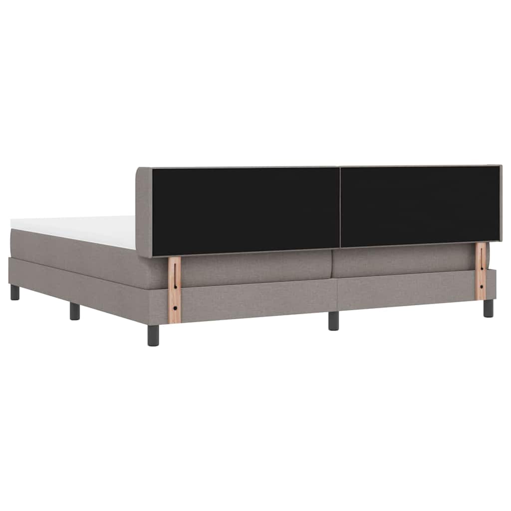 Postel s boxspringem s matrací s čelo Taupe 200 x 200 cm textil - obrázek 9