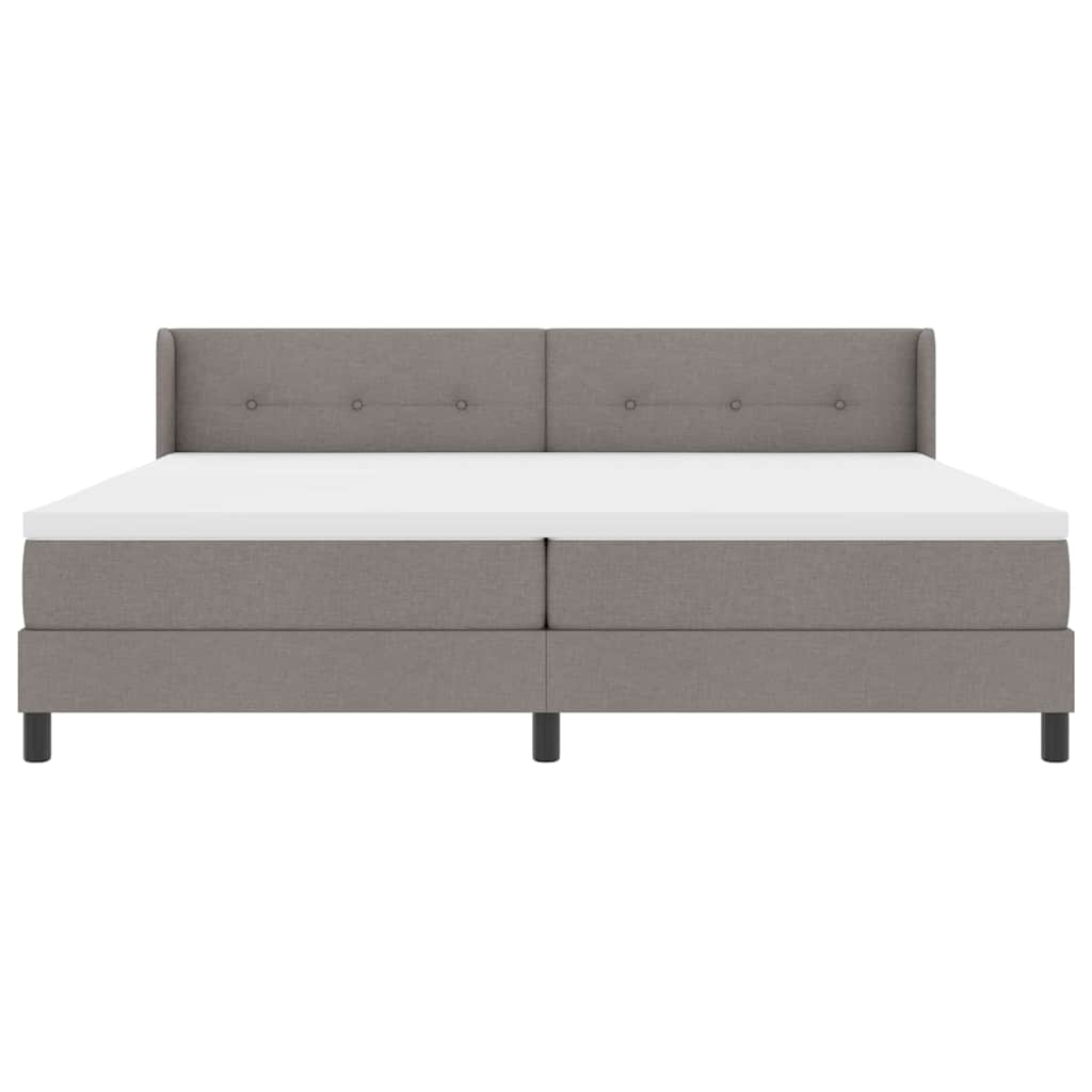 Postel s boxspringem s matrací s čelo Taupe 200 x 200 cm textil - obrázek 7