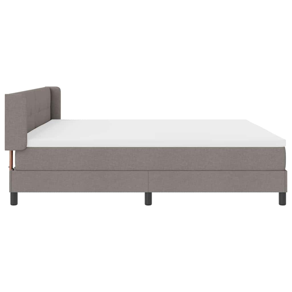 Postel s boxspringem s matrací s čelo Taupe 200 x 200 cm textil - obrázek 8