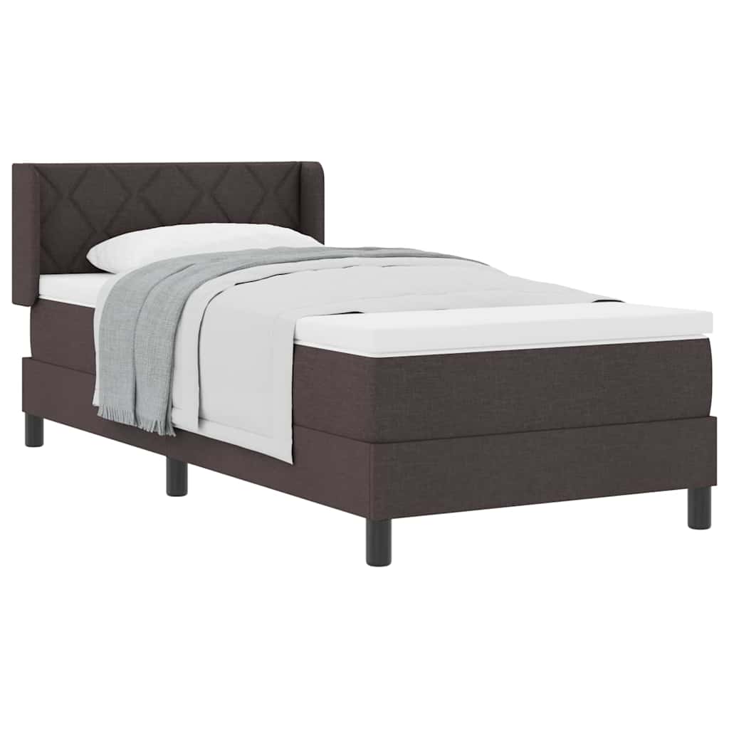 Thumbnail - vidaXL Boxspringbett mit Matratze mit Matratze Dunkelbraun 90 x 200 cm
