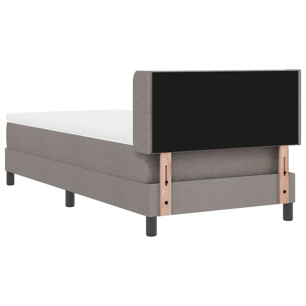 Postel s boxspringem s matrací s čelo Taupe 200 x 90 cm textil - obrázek 9