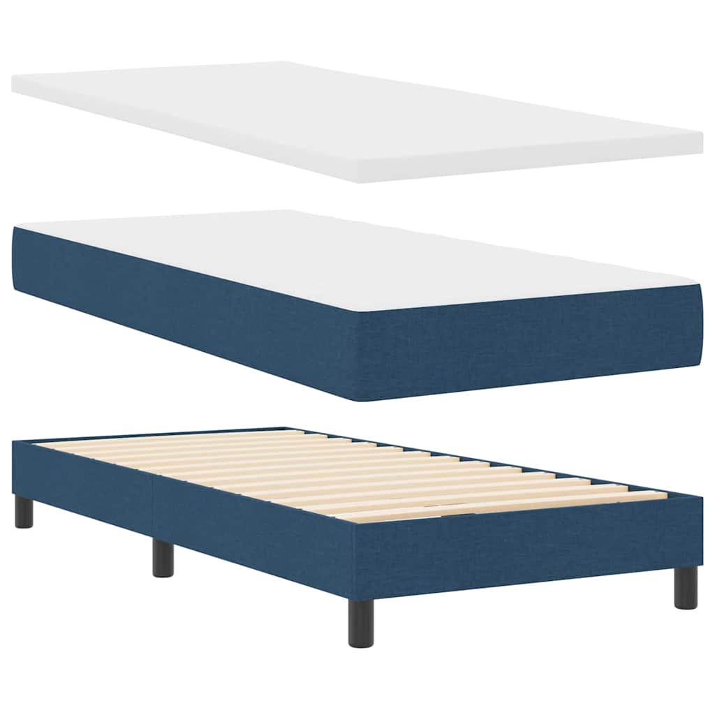 Thumbnail - vidaXL Boxspringbett mit Matratze mit Matratze Blau 90 x 200 cm