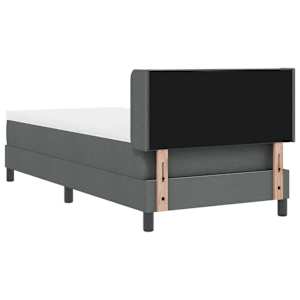 Postel s boxspringem s čelo Tmavě šedá 200 x 100 cm textil - obrázek 9