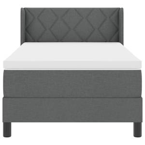 Postel s boxspringem s čelo Tmavě šedá 200 x 100 cm textil - obrázek 7