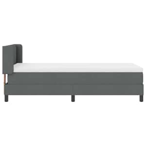 Postel s boxspringem s čelo Tmavě šedá 200 x 100 cm textil - obrázek 8
