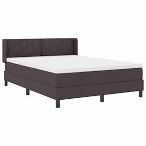 Postel s boxspringem s čelo Tmavě hnědá 200 x 140 cm Polyester - obrázek 6
