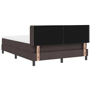 Postel s boxspringem s čelo Tmavě hnědá 200 x 140 cm Polyester - obrázek 9