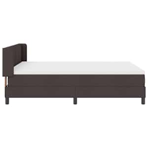 Postel s boxspringem s čelo Tmavě hnědá 200 x 140 cm Polyester - obrázek 8