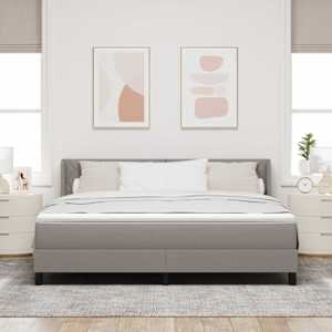 Postel s boxspringem s matrací Taupe 200 x 180 cm Polyester - obrázek 3