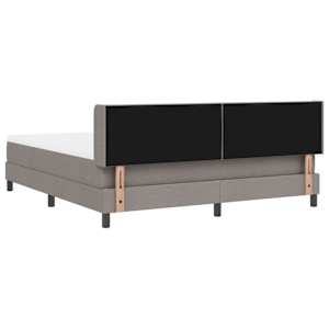 Postel s boxspringem s matrací Taupe 200 x 180 cm Polyester - obrázek 9