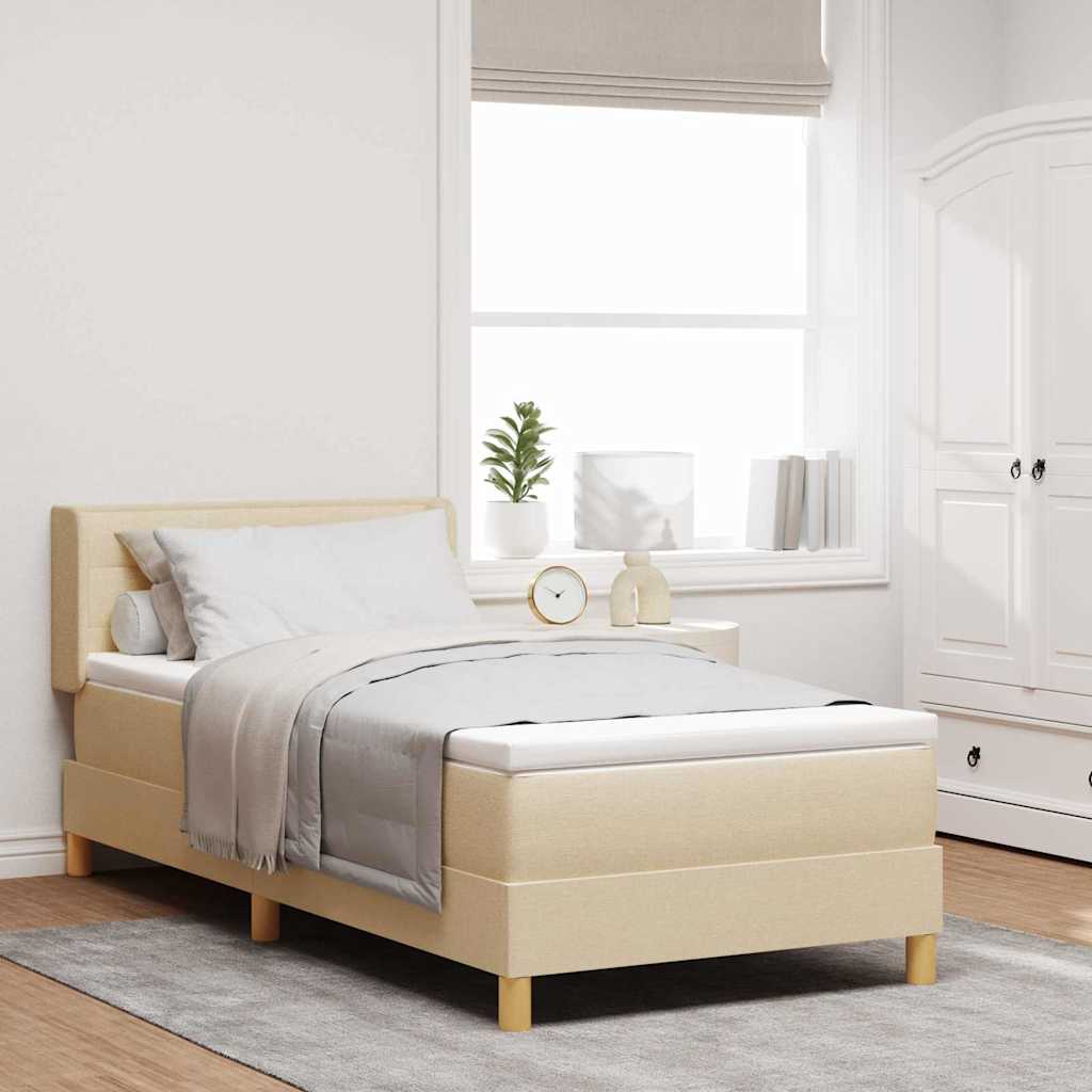 Box Spring Bed with Mattress Kreemjas 90x200 cm Kangas