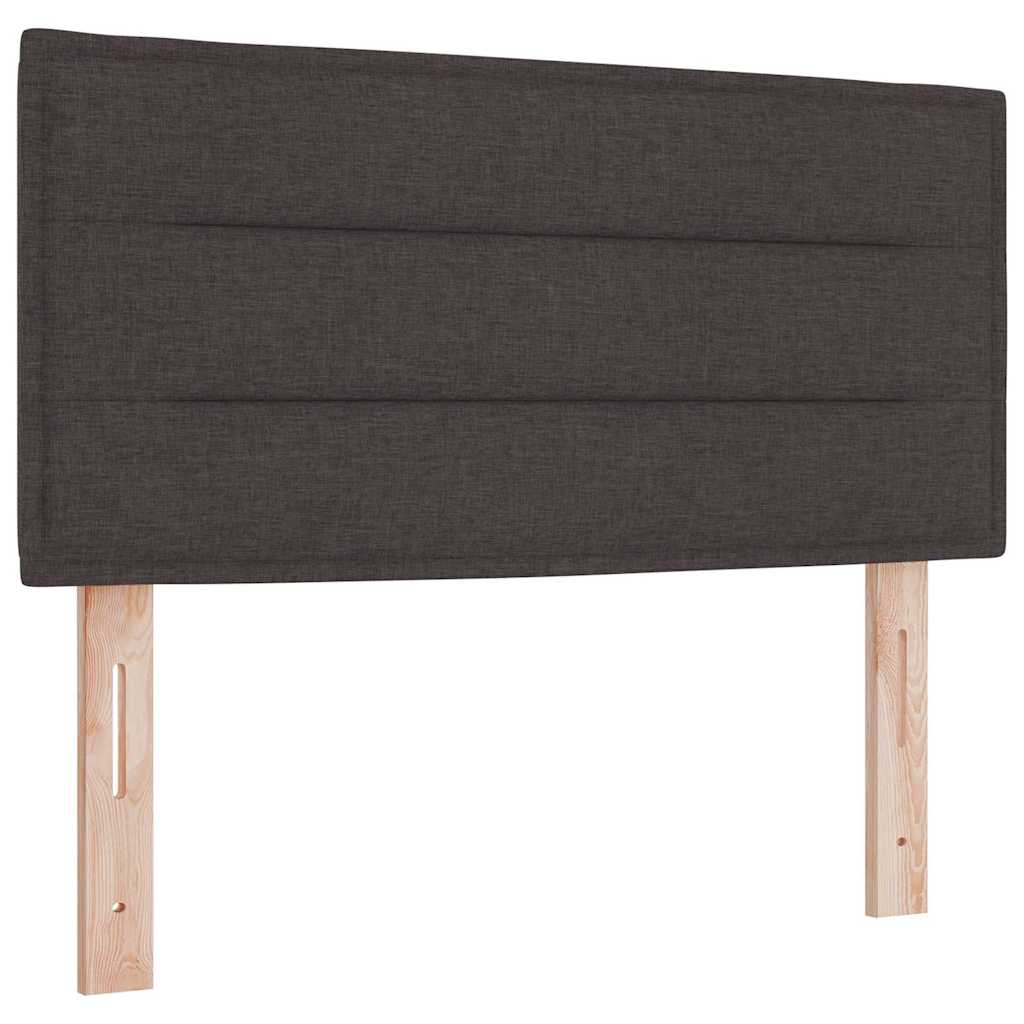 Box spring seng med madras Mørkebrun og Hvid 100 x 200 cm Stof 5 8721288302663 wbg an en hd 2