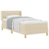 vidaXL Karbi vedrumadrats madratsiga peaga cream 200 x 100 cm kangas