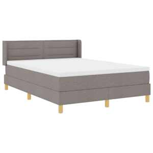 Postel s boxspringem s matrací s čelo Taupe 190 x 140 cm textil - obrázek 6