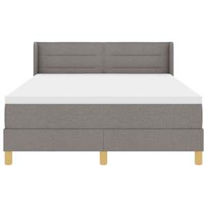 Postel s boxspringem s matrací s čelo Taupe 190 x 140 cm textil - obrázek 7