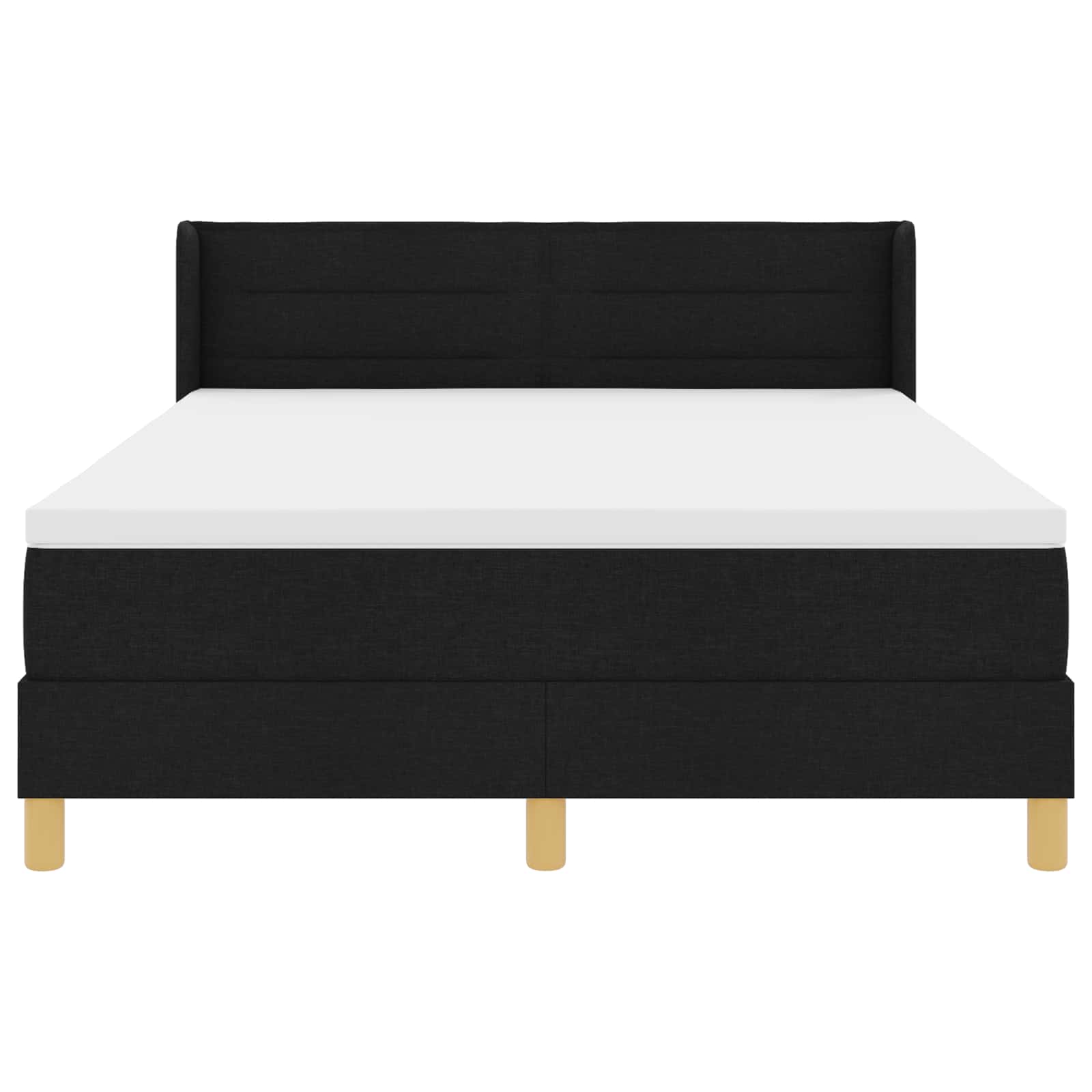 Thumbnail - vidaXL Boxspringbett mit Matratze Schwarz 200 x 140 cm Polyester