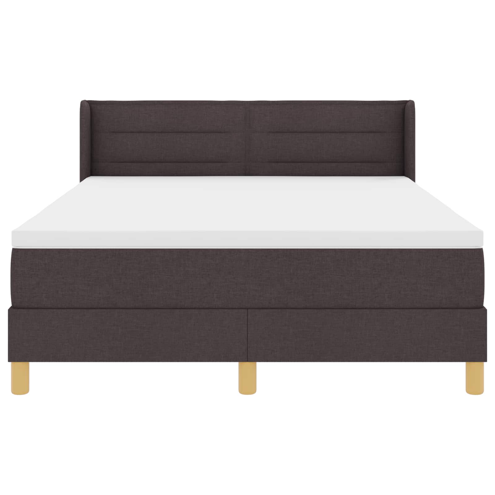 Thumbnail - vidaXL Boxspringbett mit Matratze Dunkelbraun 200 x 140 cm Polyester