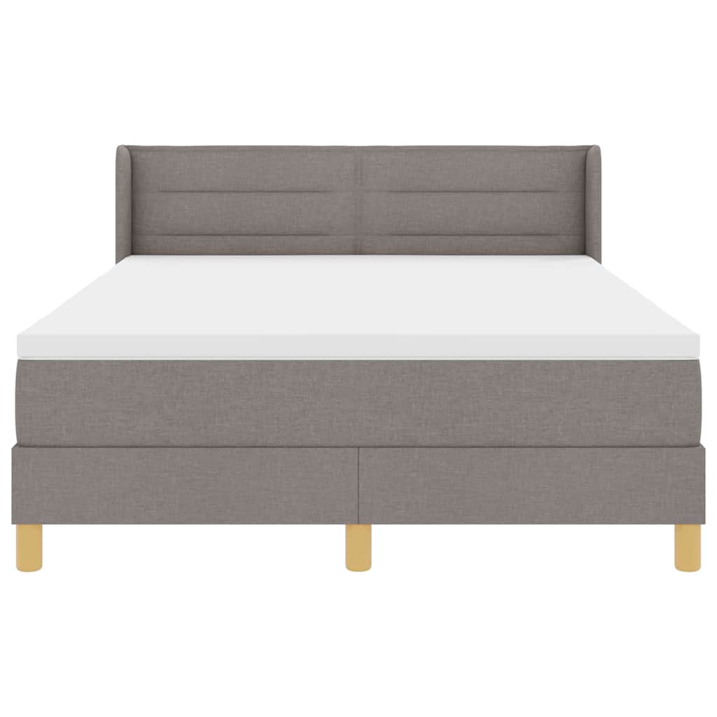 Postel s boxspringem s matrací s čelo Taupe 200 x 140 cm textil - obrázek 7