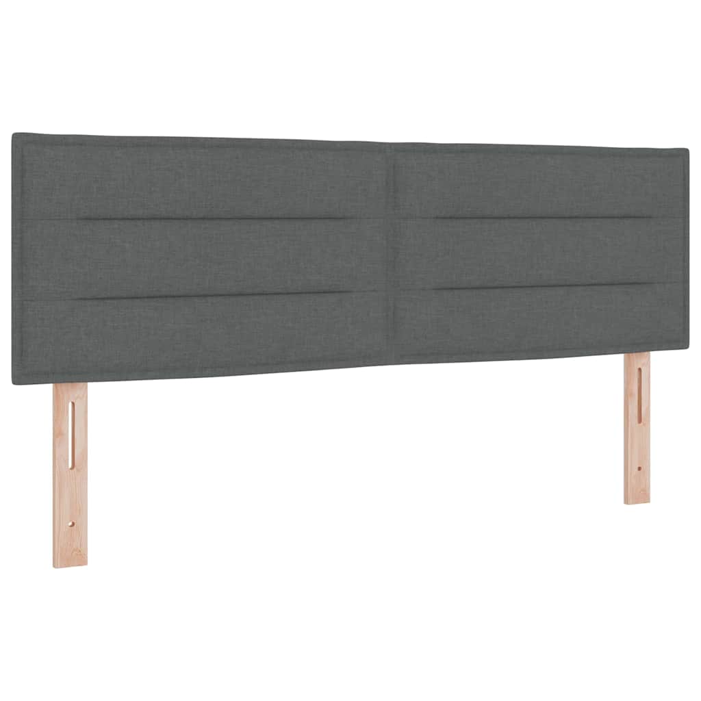 Kotispring Voodi koos Madratsiga Tume Hall 160x200 cm Kangas, vidaXL Peatoe Joonte Disain Tume Hall 160 cm Kangas