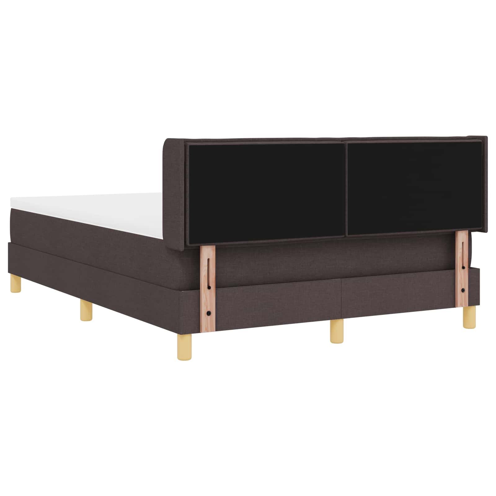 vidaXL Boxspringbed met matras Donkerbruin 200 x 160 cm Stof bruin, foto 4