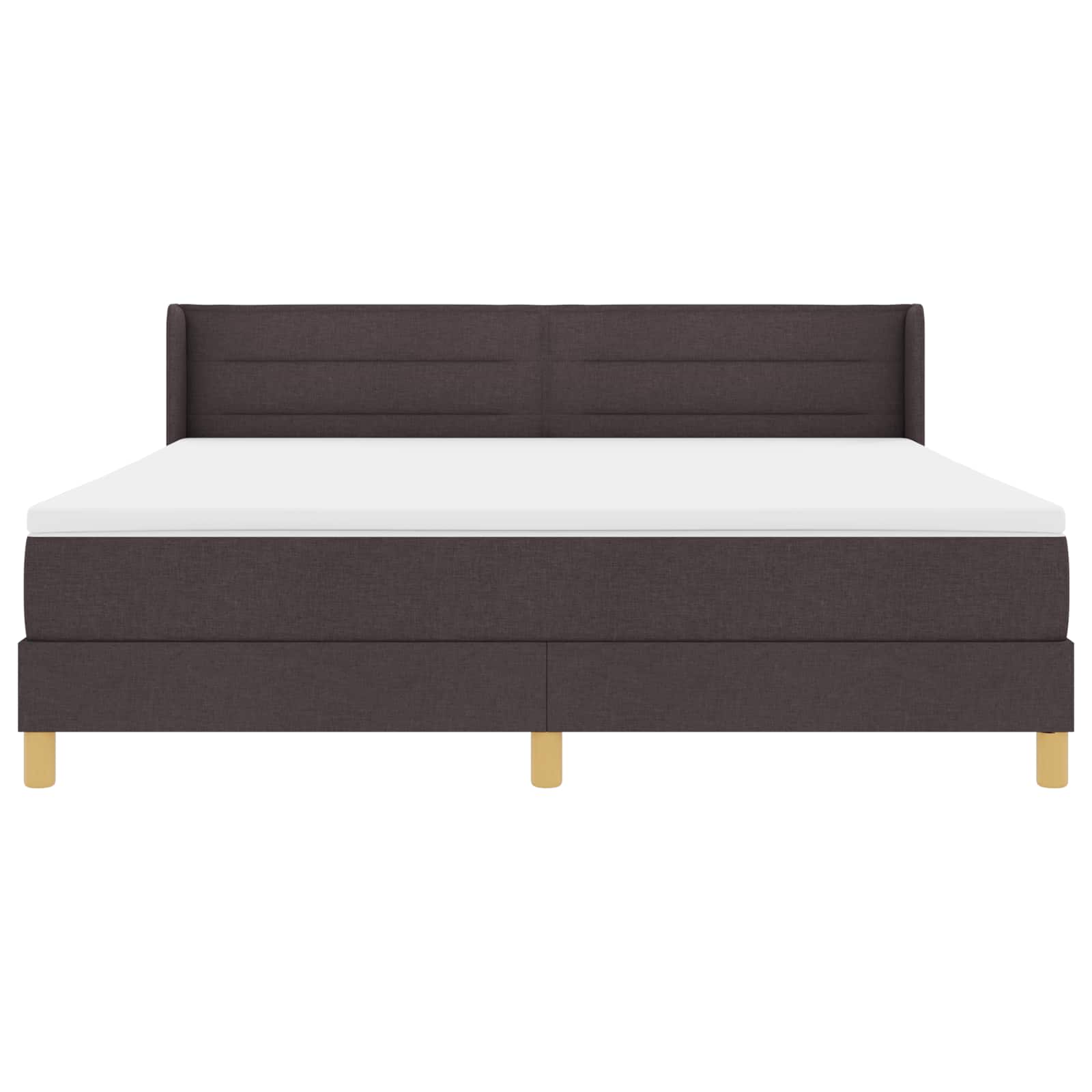 Thumbnail - vidaXL Boxspringbett mit Matratze Dunkelbraun 200 x 180 cm Polyester