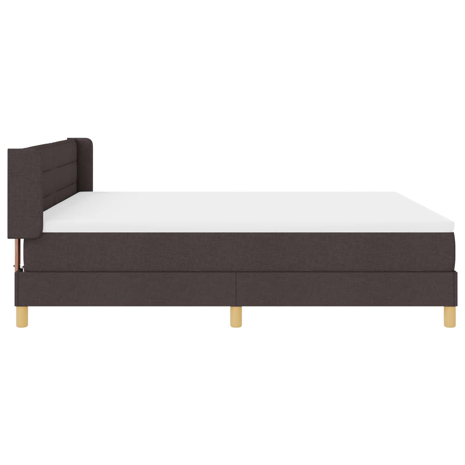 Thumbnail - vidaXL Boxspringbett mit Matratze Dunkelbraun 200 x 180 cm Polyester