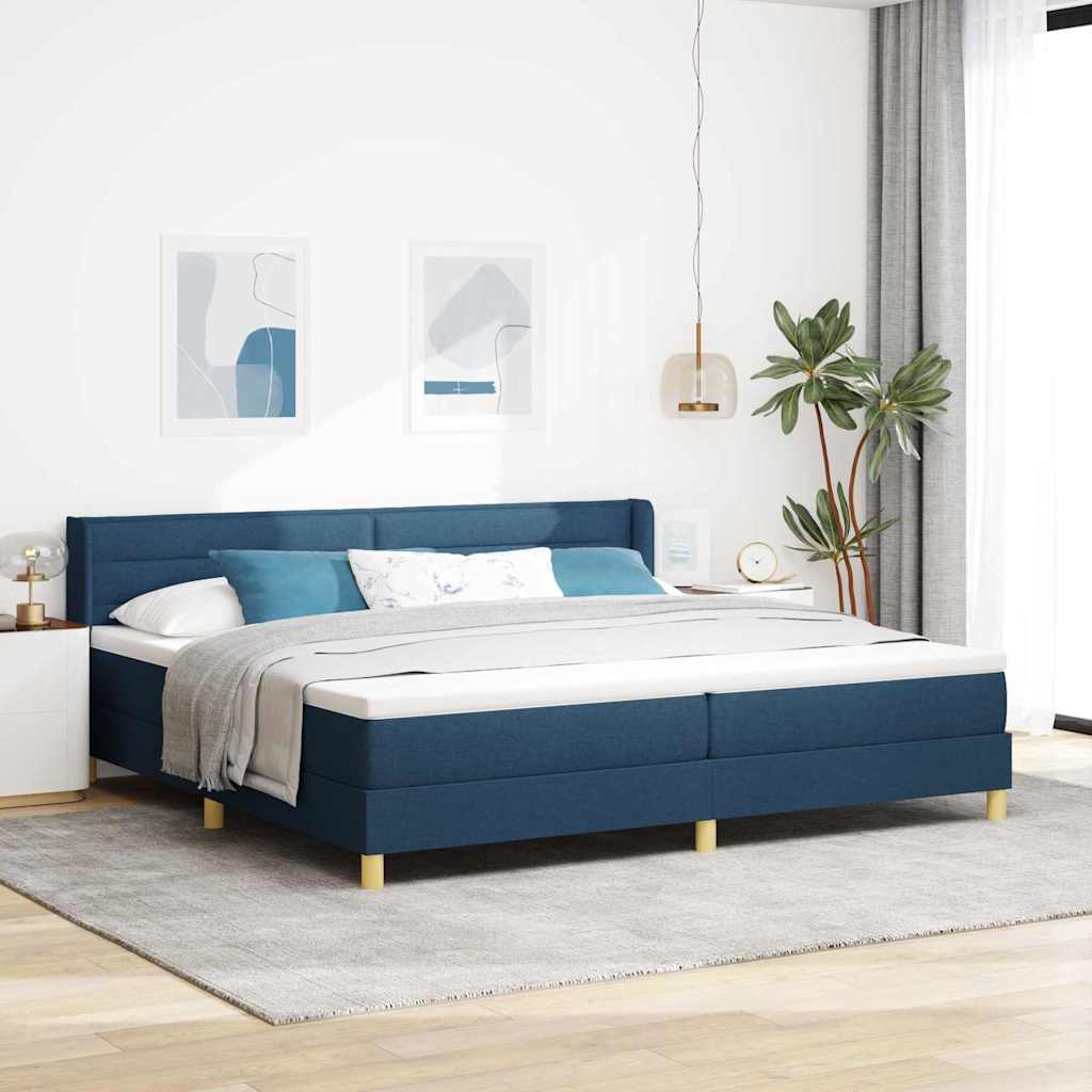 Kastepringi Voodi koos Madratsiga Sinine 200x200 cm Kanga