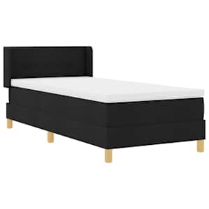 Postel s boxspringem s matrací s čelo Černá 190 x 90 cm textil - obrázek 6