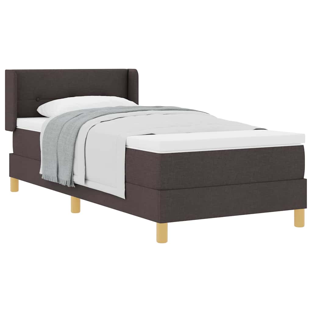Thumbnail - vidaXL Boxspringbett Dunkelbraun 90 x 190 cm Taschenfedern