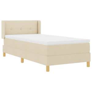 Postel s boxspringem s matrací Krémová 200 x 90 cm Polyester - obrázek 5