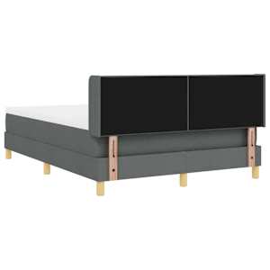 Postel s boxspringem s matrací Tmavě šedá 190 x 140 cm textil - obrázek 8
