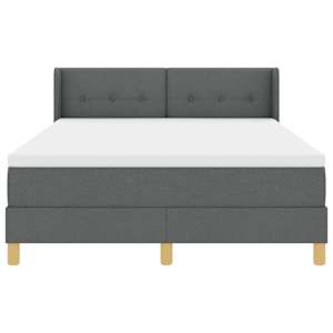 Postel s boxspringem s matrací Tmavě šedá 190 x 140 cm textil - obrázek 6