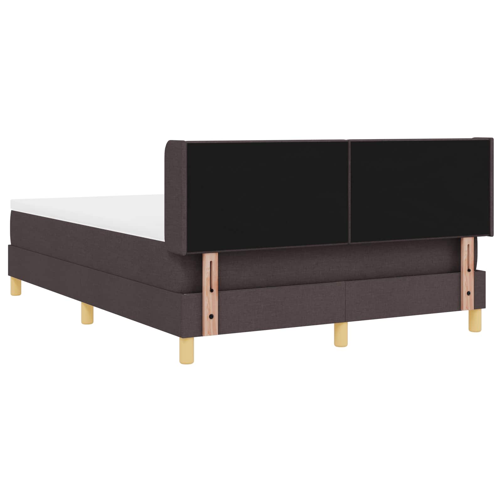 Postel s boxspringem s matrací Tmavě hnědá 200 x 160 cm textil - obrázek 4