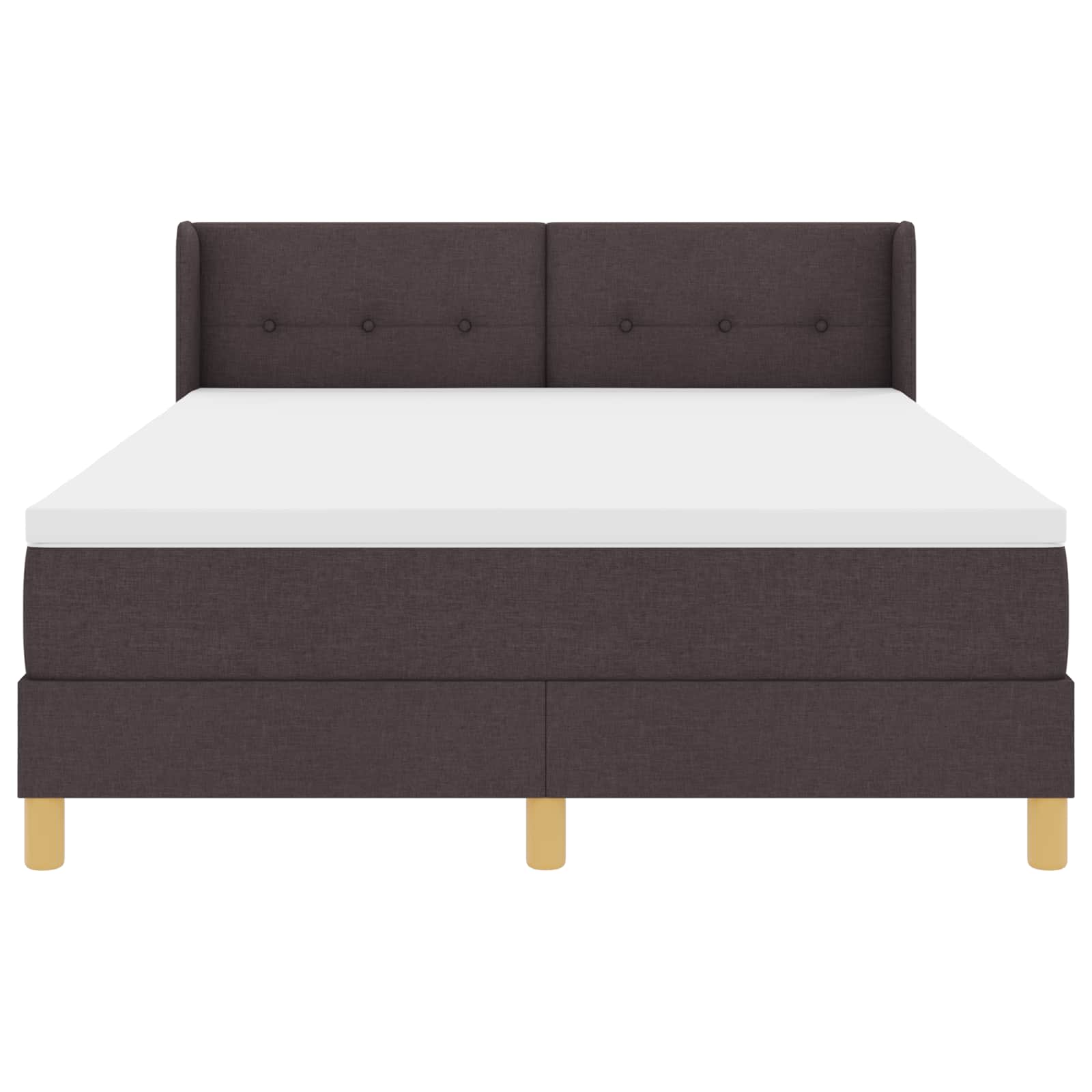 Postel s boxspringem s matrací Tmavě hnědá 200 x 160 cm textil - obrázek 2