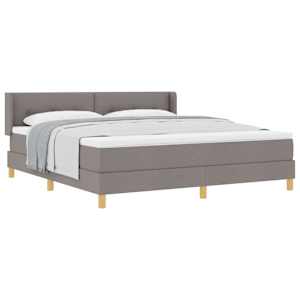 Postel s boxspringem s čelo Taupe 200 x 180 cm textil - obrázek 2