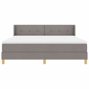 Postel s boxspringem s čelo Taupe 200 x 180 cm textil - obrázek 7