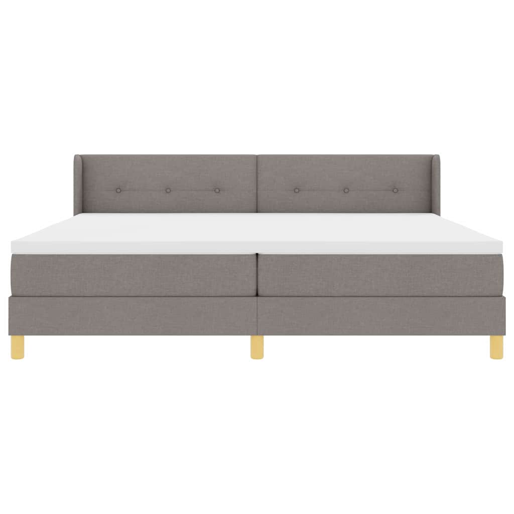Postel s boxspringem s matrací s čelo Taupe 200 x 200 cm textil - obrázek 7