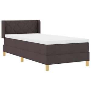 Postel s boxspringem s čelo Tmavě hnědá 190 x 90 cm Polyester - obrázek 6
