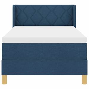 Postel s boxspringem s matrací Modrá 190 x 90 cm Polyester - obrázek 7