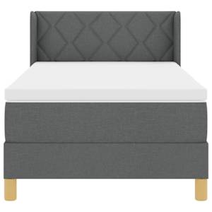 Postel s boxspringem s matrací Tmavě šedá 200 x 100 cm textil - obrázek 7