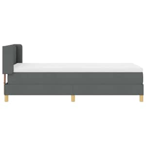 Postel s boxspringem s matrací Tmavě šedá 200 x 100 cm textil - obrázek 8