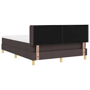 Postel s boxspringem s čelo Tmavě hnědá 200 x 140 cm Polyester - obrázek 9
