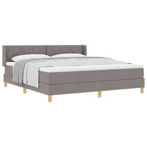 Postel s boxspringem s matrací Taupe 200 x 180 cm Polyester - obrázek 2
