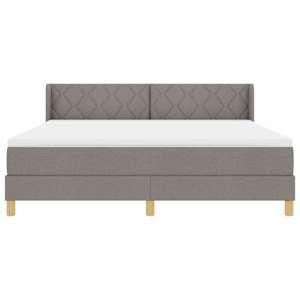 Postel s boxspringem s matrací Taupe 200 x 180 cm Polyester - obrázek 7