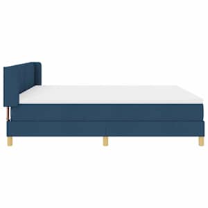 Postel s boxspringem s čelo Modrá 200 x 180 cm textil - obrázek 8