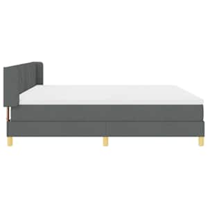Postel s boxspringem s čelo Tmavě šedá 200 x 200 cm textil - obrázek 8
