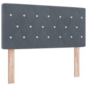 Postel s boxspringem s čelo Tmavě šedá 190 x 90 cm samet - obrázek 5