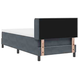 Postel s boxspringem s čelo Tmavě šedá 190 x 90 cm samet - obrázek 9