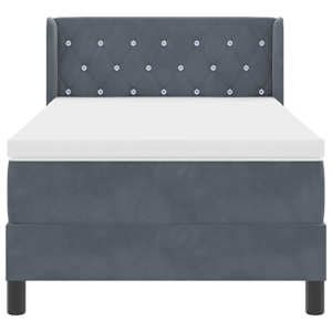 Postel s boxspringem s čelo Tmavě šedá 190 x 90 cm samet - obrázek 7